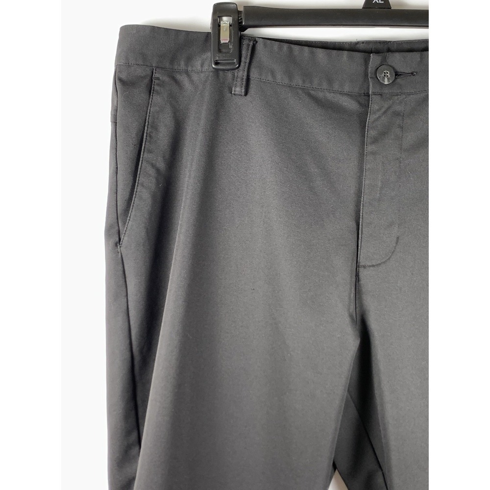Adidas ClimaLite Golf Pants Mens 36x32 Black Stretch Performance Flat Front - Picture 6 of 16
